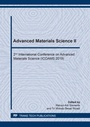 Cover: Advanced Materials Science II - Trans Tech Publications Ltd