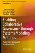 Cover: Enabling Collaborative Governance through Systems Modeling Methods - Springer
