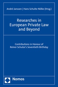 Bild: Researches in European Private Law and Beyond - Nomos