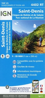 Abbildung von: St-Denis / Cirques de Mafate & de Salazie (Ile Reunion): 4402RT - Institut Geographique National