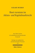 Abbildung von: Short-termism im Aktien- und Kapitalmarktrecht - Mohr Siebeck