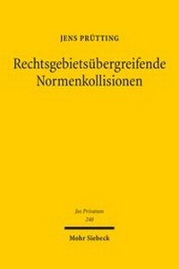 Abbildung von: Rechtsgebietsuebergreifende Normenkollisionen - Mohr Siebeck