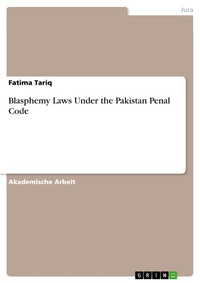 Abbildung von: Blasphemy Laws Under the Pakistan Penal Code - GRIN Verlag