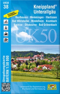 Abbildung von: UK50-38 Kneippland Unterallgäu - Landesamt für Digitalisierung, Breitband und Vermessung, Bayern