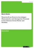Cover: Wasserstoff aus Power-to-Gas-Anlagen. &Ouml;konomisches und &ouml;kologisches Potenzial in den Sektoren Strom, W&auml;rme und Mobilit&auml;t - GRIN Verlag