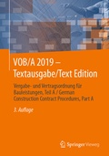 Bild: VOB/A 2019 - Textausgabe/Text Edition - Springer Vieweg