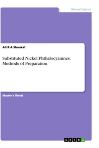 Abbildung von: Substituted Nickel Phthalocyanines. Methods of Preparation - GRIN Verlag