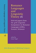Cover: Romance Languages and Linguistic Theory 16 - John Benjamins Publishing Company