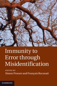 Enlarge image Cover: Immunity to Error through Misidentification - Cambridge University Press