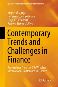 Enlarge image Cover: Contemporary Trends and Challenges in Finance - Springer