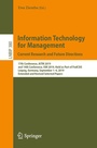 Cover: Information Technology for Management: Current Research and Future Directions - Springer