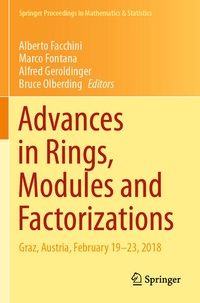 Enlarge image Cover: Advances in Rings, Modules and Factorizations - Springer