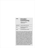 Cover: Dresden commoning - St&auml;dtebau f&uuml;r kollektive Stadtproduktion - Universit&auml;tsverlag der TU Berlin