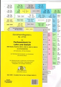 Abbildung von: DürckheimRegister® - Fachassistent LOHN U GEHALT (ArbR-SGB) MIT Stichworten - Dürckheim Verlag