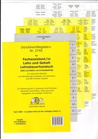 Abbildung von: DürckheimRegister® BMF- Lohnsteuerhandbuch/ MIT Stichworten für EStG, EStDV usw. Fachassistent Lohn und Gehalt - Dürckheim Verlag
