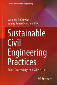 Enlarge image Cover: Sustainable Civil Engineering Practices - Springer