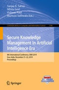 Cover: Secure Knowledge Management In Artificial Intelligence Era - Springer