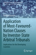 Abbildung von: Application of Most-Favoured-Nation Clauses by Investor-State Arbitral Tribunals - Springer
