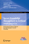 Cover: Secure Knowledge Management In Artificial Intelligence Era - Springer