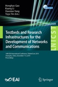 Cover: Testbeds and Research Infrastructures for the Development of Networks and Communications - Springer