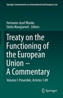 Cover: Treaty on the Functioning of the European Union - A Commentary - Springer