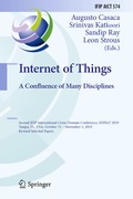 Cover: Internet of Things. A Confluence of Many Disciplines - Springer