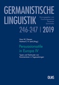 Cover: Persuasionsstile in Europa IV - Georg Olms Verlag