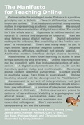 Cover: The Manifesto for Teaching Online - MIT Press