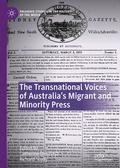 Cover: The Transnational Voices of Australia's Migrant and Minority Press - Palgrave Macmillan