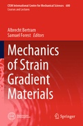 Cover: Mechanics of Strain Gradient Materials - Springer