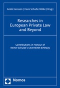 Abbildung von: Researches in European Private Law and Beyond - Nomos