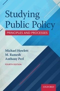 Cover: Studying Public Policy - Oxford University Press, Canada