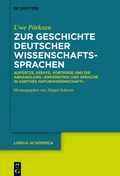 Cover: Zur Geschichte deutscher Wissenschaftssprachen - De Gruyter