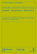 Cover: Handel - Provenienz - Restitution - Dike Verlag Z&uuml;rich