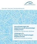 Cover: Herausforderungen der Digitalisierung f&uuml;r benachteiligte Stadtquartiere - vhw - Verlag Dienstleistung