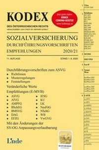 Abbildung von: KODEX Sozialversicherung 2020/21, Band III - Linde