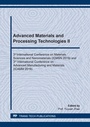Cover: Advanced Materials and Processing Technologies II - Trans Tech Publications Ltd