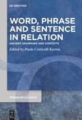 Cover: Word, Phrase, and Sentence in Relation - De Gruyter