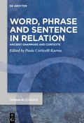 Cover: Word, Phrase, and Sentence in Relation - De Gruyter