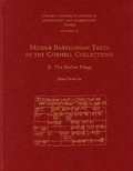 Cover: Middle Babylonian Texts in the Cornell Collections, Part II - Eisenbrauns