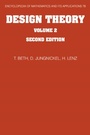 Cover: Design Theory: Volume 2 - Cambridge University Press