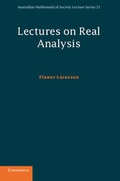 Cover: Lectures on Real Analysis - Cambridge University Press