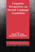 Cover: Linguistic Perspectives on Second Language Acquisition - Cambridge University Press