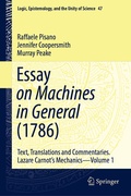 Cover: Essay on Machines in General (1786) - Springer