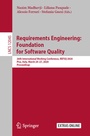 Cover: Requirements Engineering: Foundation for Software Quality - Springer