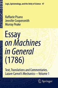 Enlarge image Cover: Essay on Machines in General (1786) - Springer