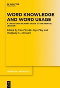 Cover: Word Knowledge and Word Usage - De Gruyter Mouton