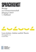 Cover: Sprachkunst - Beitr&auml;ge zur Literaturwissenschaft, Jahrgang L/2019, 1. Halbband - Verlag der &ouml;sterreichischen Akademie der Wissenschaften