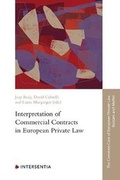 Cover: Interpretation of Commercial Contracts in European Private Law - Intersentia Ltd