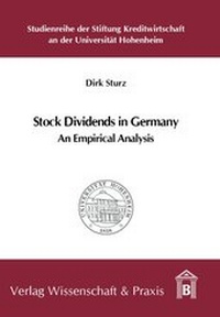Abbildung von: Stock Dividends in Germany. - Verlag Wissenschaft & Praxis